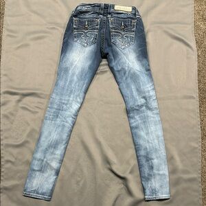 Rock Revival Jeans in Blue with Embellishments